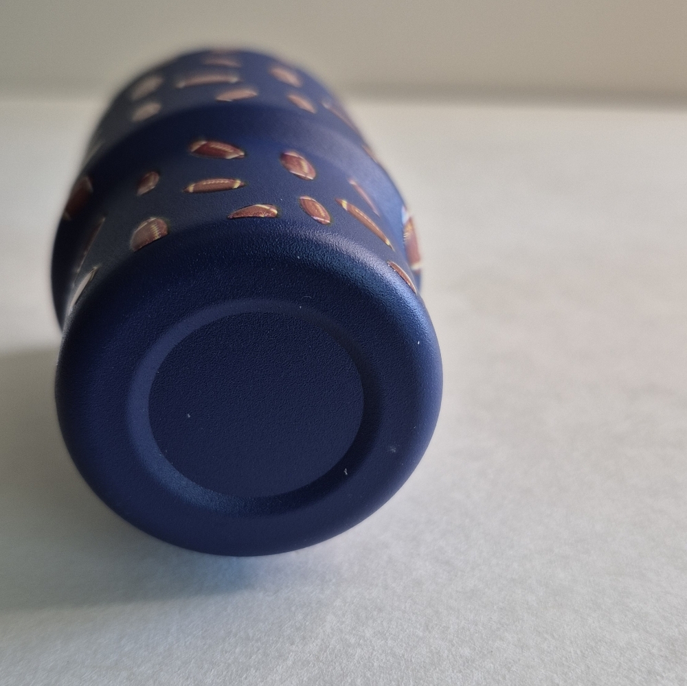 Little Boys Mug Blue Tumbler with Football Design With Reusable Straw - Picture 3 of 6